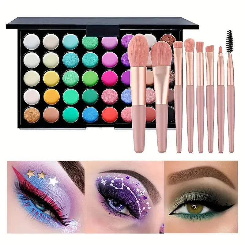 40 Colors Glitter Eyeshadow Palette Matte