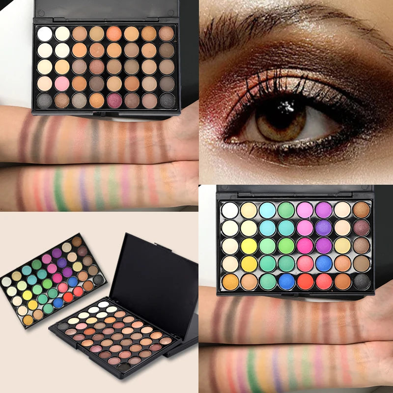 40 Colors Glitter Eyeshadow Palette Matte